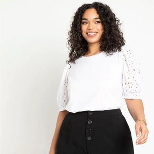 Eyelet Sleeve Shirt (Size 18-20)